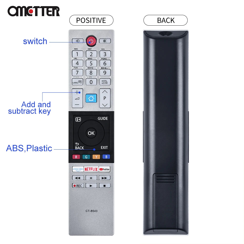 Toshiba HDTV TV Remote Control CT-8543 CT-8528 CT-8541 CT-8533 40L2863DG 32L3963DA 65U6863DG 32L3866DG