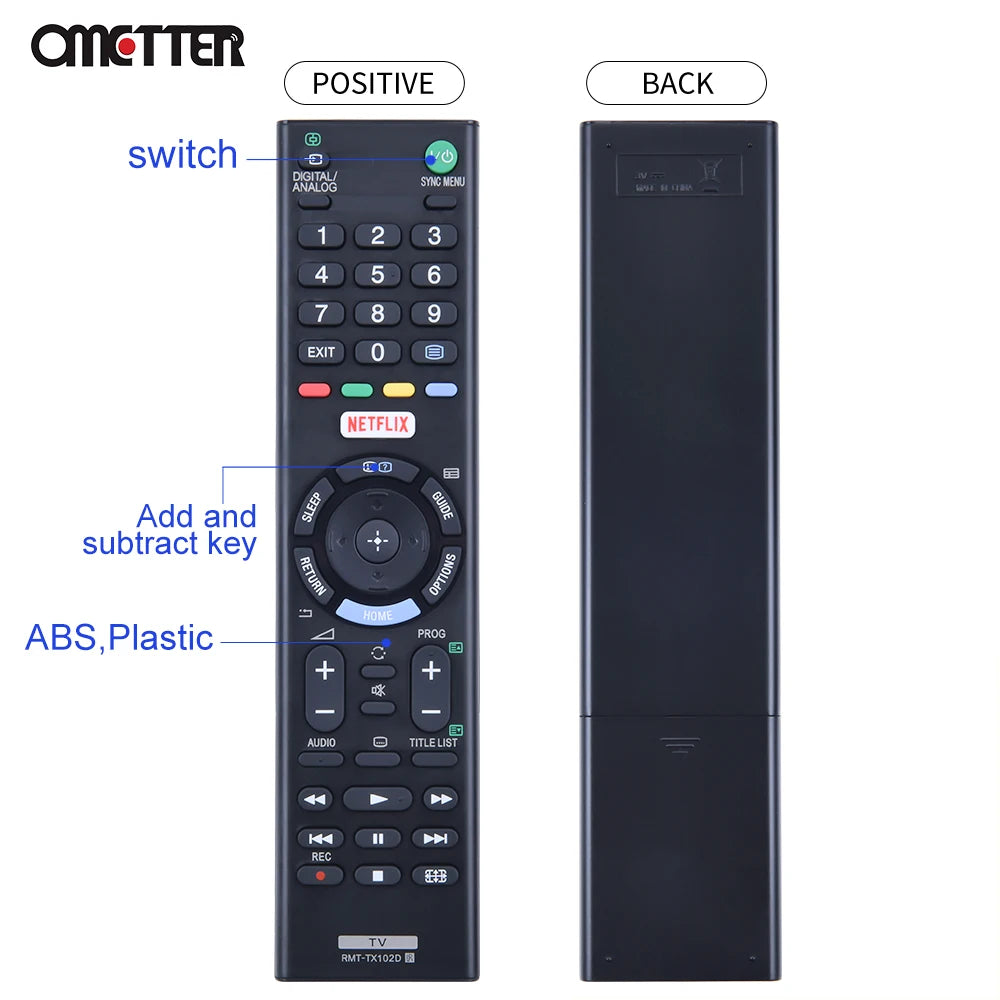 Suitable for Sony TV Remote Control RMT-TX102D RMTTX102D RMT-TX101D RMT-TX100D KDL-32R500C KDL-40R550C KDL-48R550C