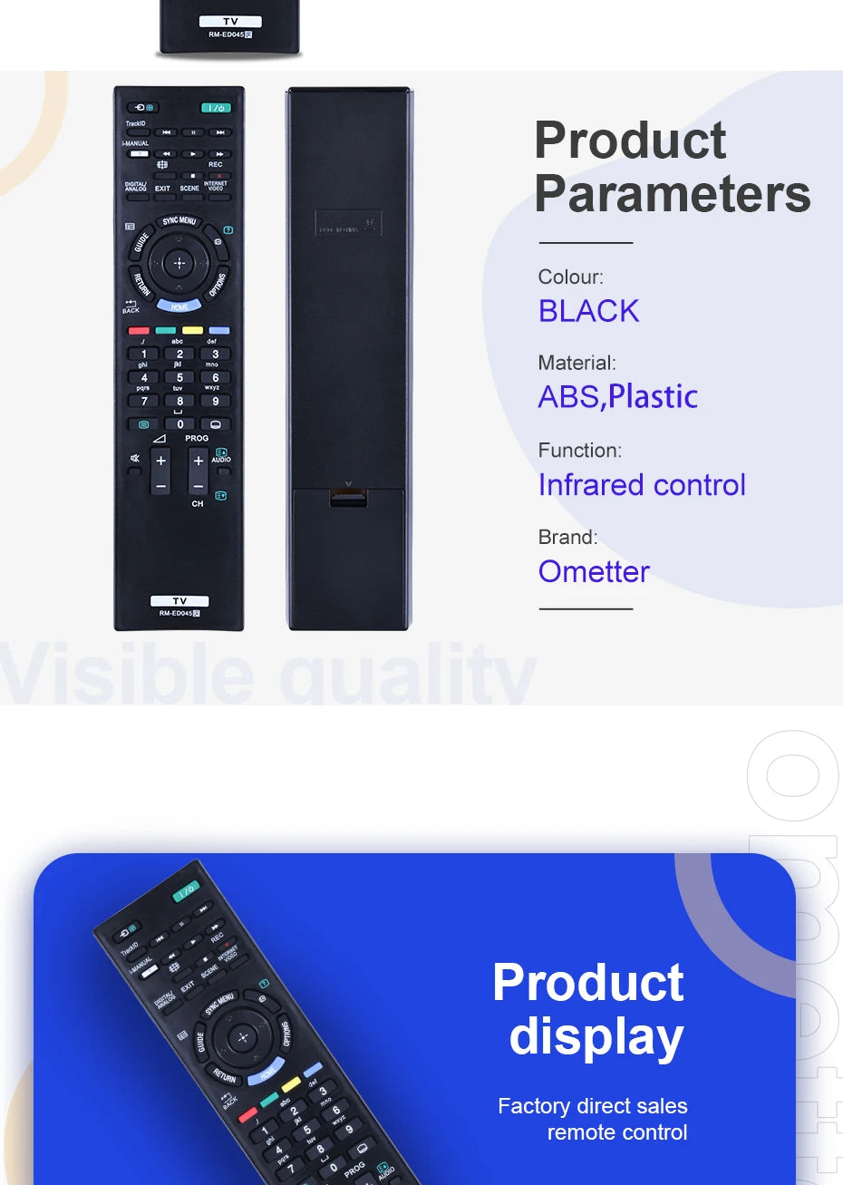 New Suitable for Sony TV Remote Control RM-ED061 RM-ED044 RM-ED047 RM-ED045