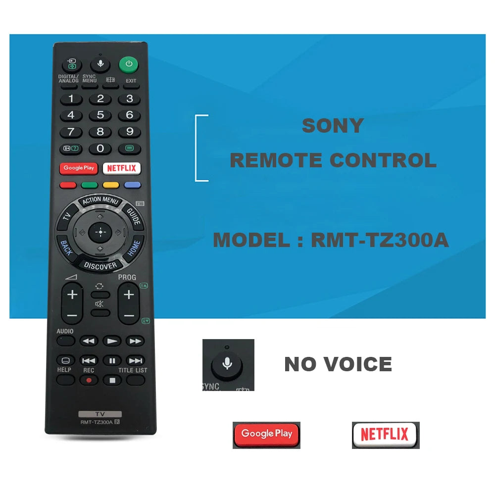 RMT-TZ300A Remote Control For SONY Bravia LED TV With BLU-RAY 3D with GooglePlay NETFLIX