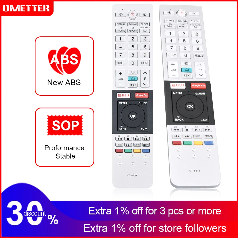 Toshiba TV 3D Remote control CT-8516 original model 49U7750VE 55u7750 65u7750vn 75u7750 49u7750 43u7750ve