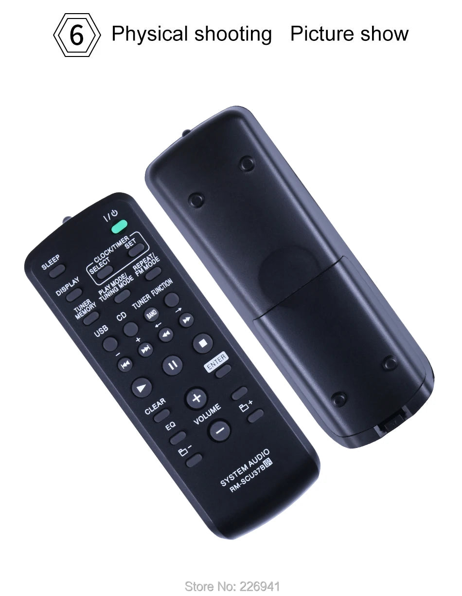 RM-SCU37B remote control use for sony audio system FST-SH2000 LBT-SH2000 HCD-SH2000