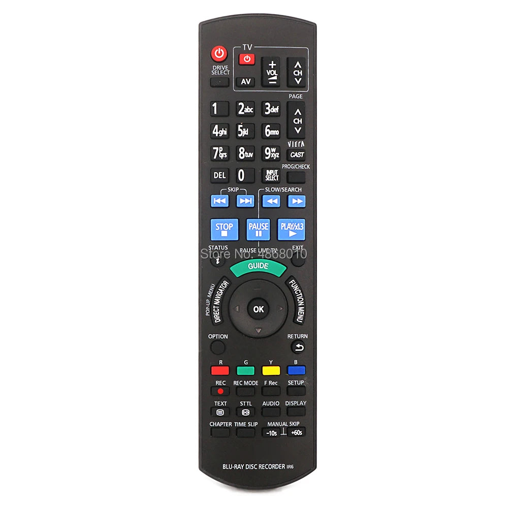 Universal Remote N2QAYB000475 for Panasonic Blu-ray DVD Player Disc Recorder DMR-BW880 DMR-BW780 DMR-XW480 Fernbedienung