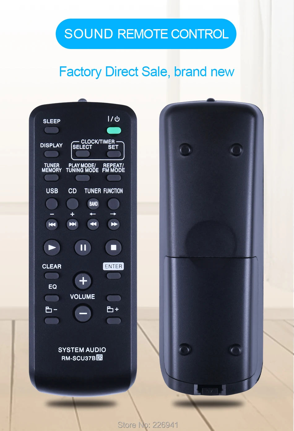 RM-SCU37B remote control use for sony audio system FST-SH2000 LBT-SH2000 HCD-SH2000