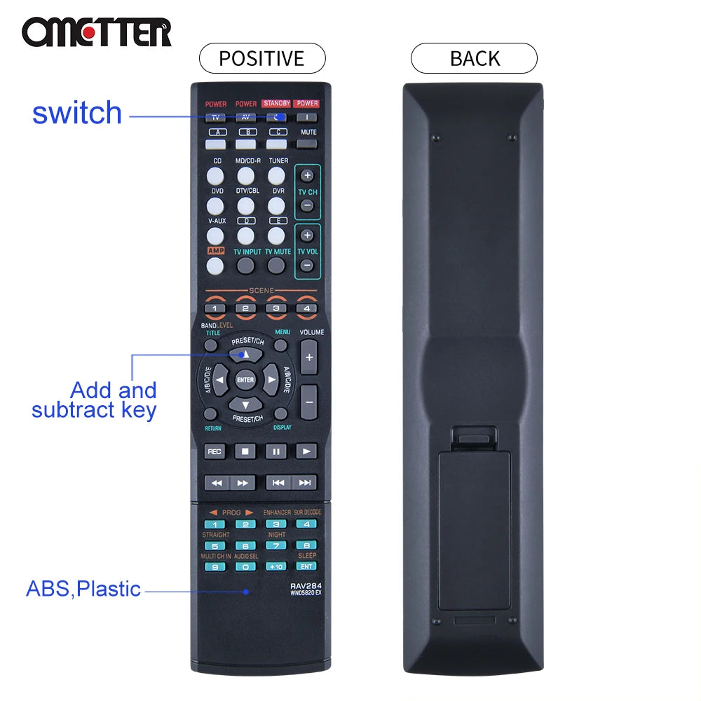 RAV284 WN05820 EX RAV315 WN22730 EU for Yamaha Remote Control AV Receiver RX-V363 RX-V363-B RX-V365