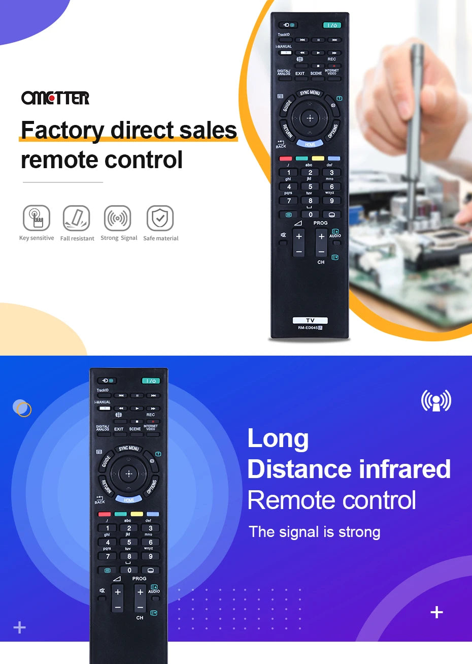 New Suitable for Sony TV Remote Control RM-ED061 RM-ED044 RM-ED047 RM-ED045