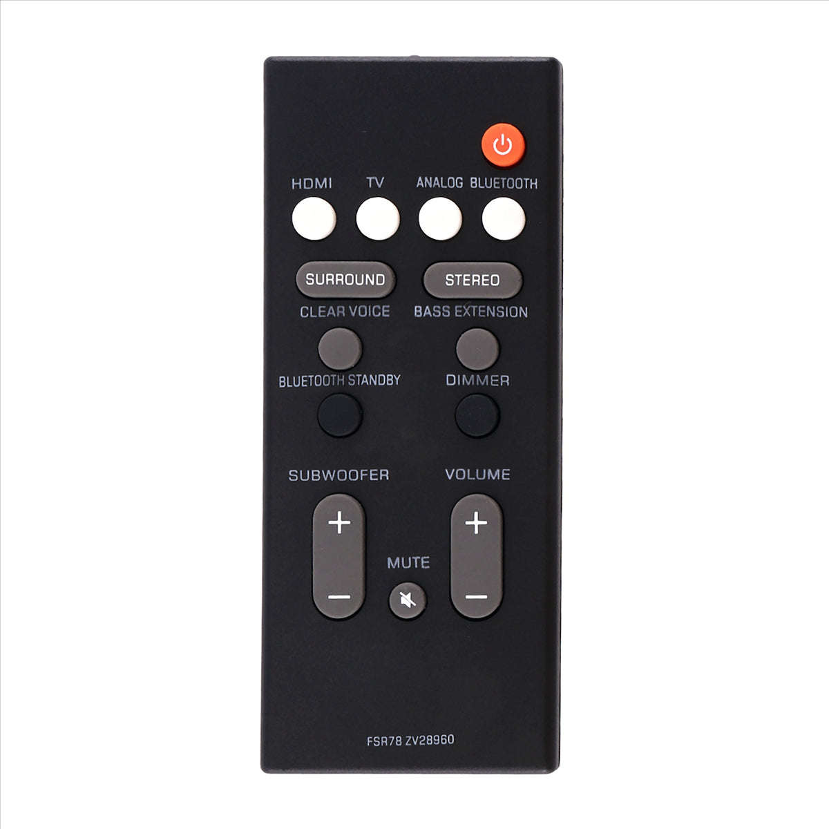 Remote Control FSR78 ZV28960 for Yamaha Bluetooth Soundbar System YAS-106 YAS-207 ATS-1060 YAS-107 ATS-1070