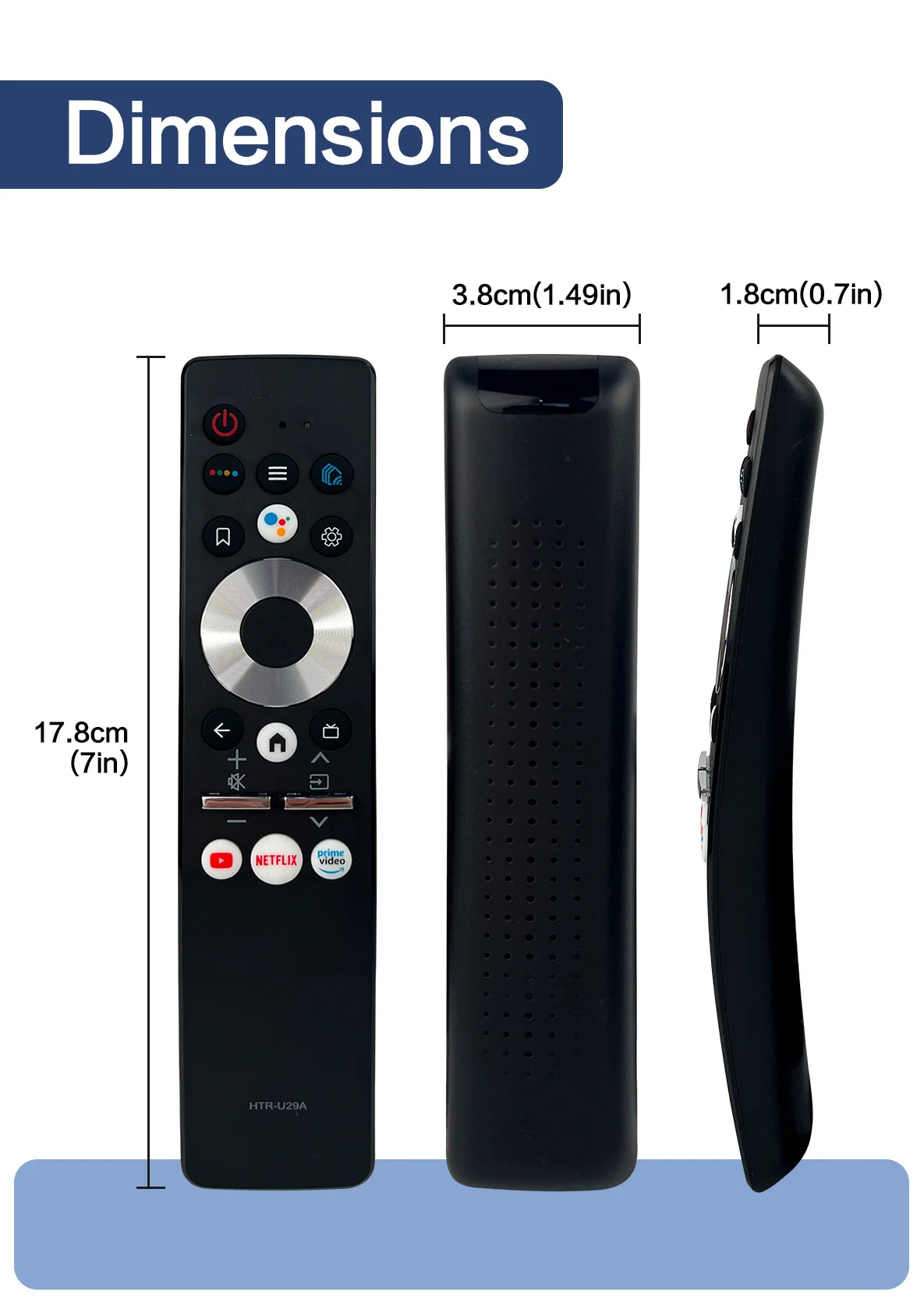 HTR-U29R Voice Wireless Remote Control for Haier Smart TVs: Compatible with H50K6UG, H55K6UG, H65K6UG, BX2, and DX Models