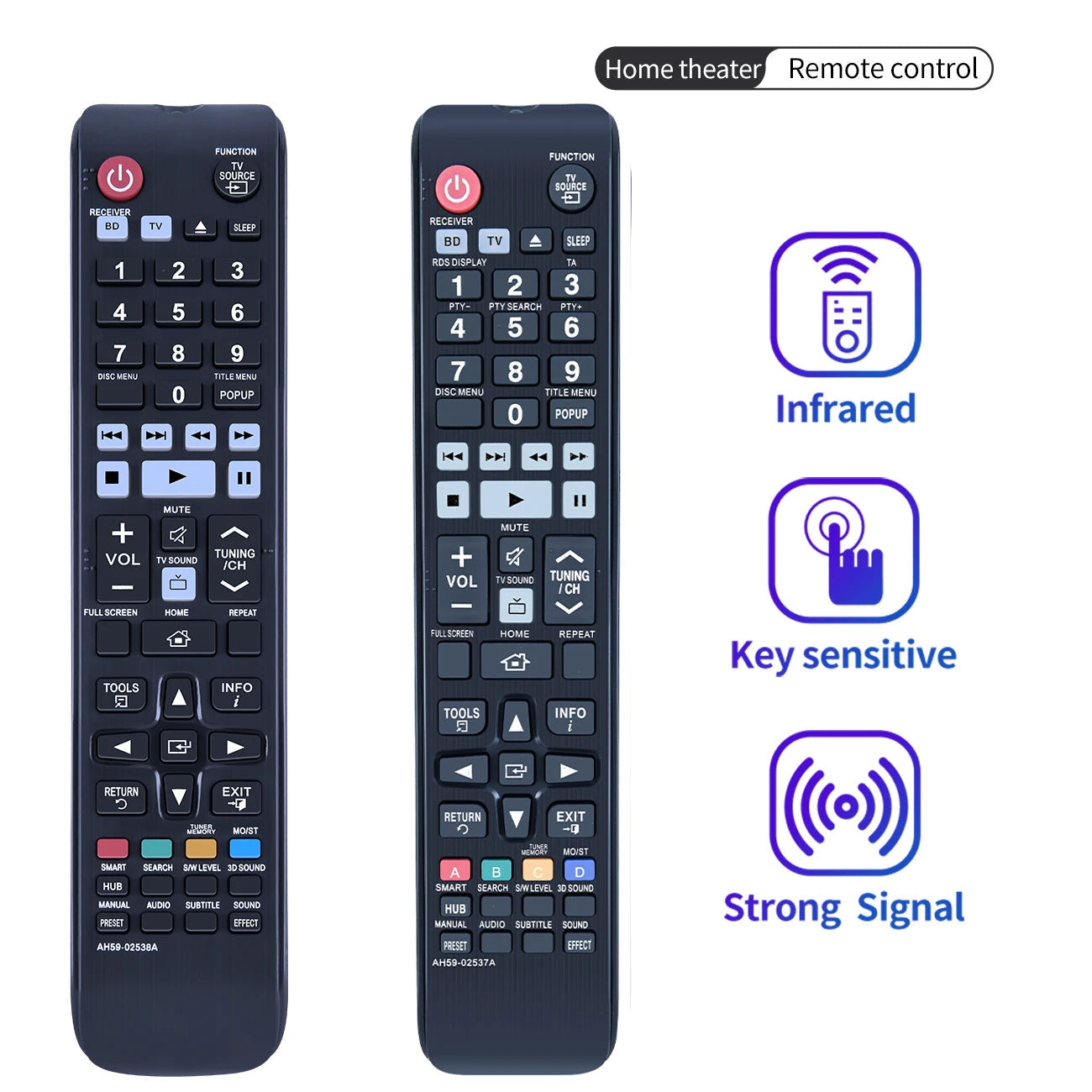 New AH59-02538A / AH59-02537A Remote Control for Samsung Blu-ray Home Theater Systems Compatible with Models: T-F6500W, HT-F5500, HT-F6500, HT-F6530