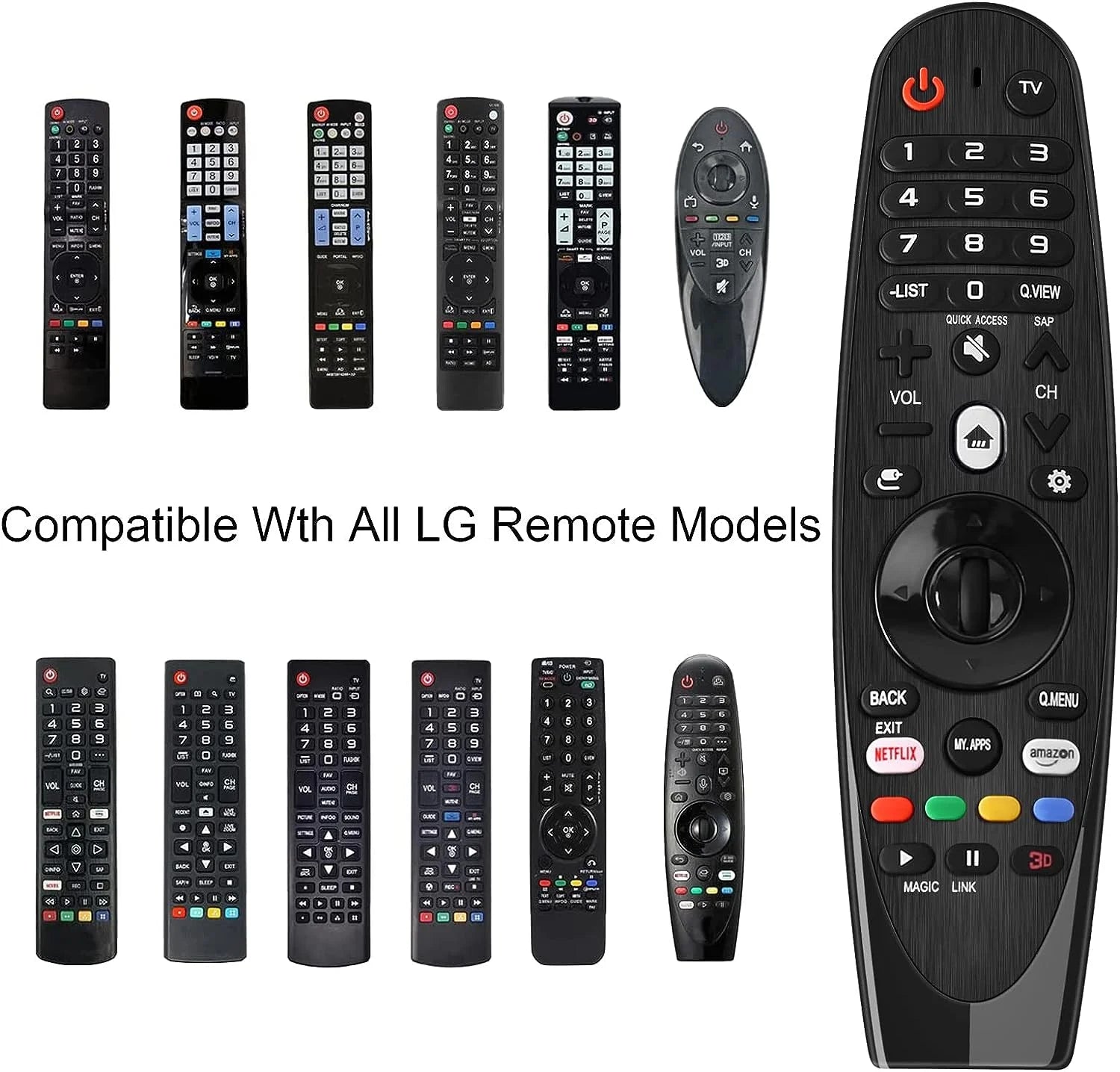 Universal LG Smart TV Remote   with Voice Function for  AN‑MR600 AN‑MR600G AM‑HR600 AM‑HR650A