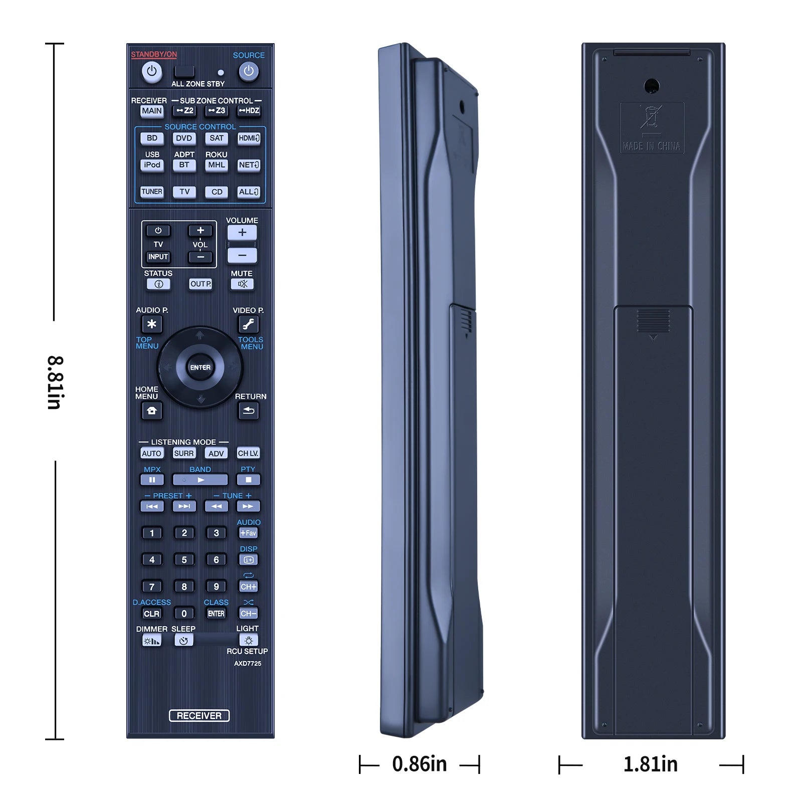 Remote Control For Pioneer AXD7725 SC-1527-K SC-89 SC-LX88-K AV A/V Receiver