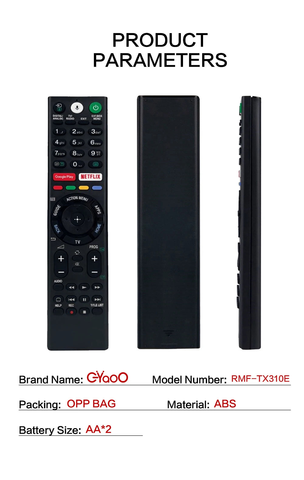 RMF-TX300E RMF-TX310E Voice TV Remote Control Replacement Bravia Series For Sony 4K Ultra HD Smart LED TV RMF-TX310U