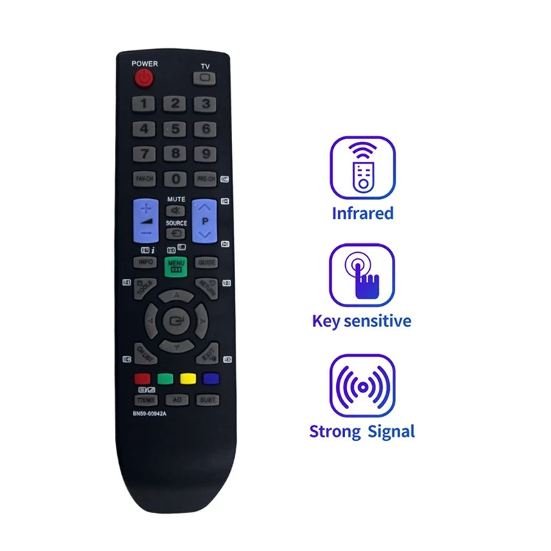 BN59-00942A Remote Control for Samsung TVs Compatible with LE19B450C4W, LE19B650T6W, LE22B450C4W, LE22B450C8W, LE22C330F2W, LE19C430C4W