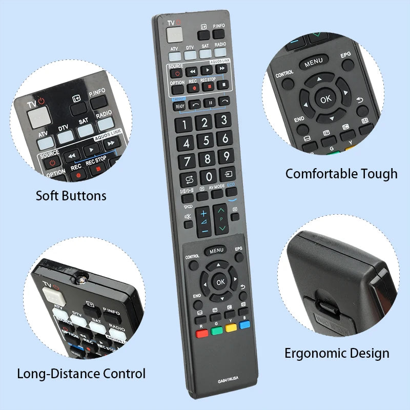 GA841WJSA Remote Control For Sharp Aquos LCD TV LC-40LE700E LC-40LE810E LC-40LE600S LC-40LE705S LC-46LE700S LC-46LU820E