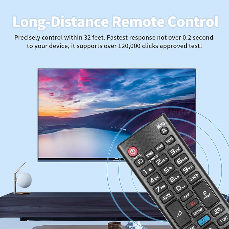 Replacement Remote Control for LG Smart TVs - Compatible with Model AKB73975761 and TVs: 32LB650V, 42LB670V, 42LB671V, 42LB679V, 42LB700V, 42LB730V, 42LB731V, 47LB670V, 47LB671V