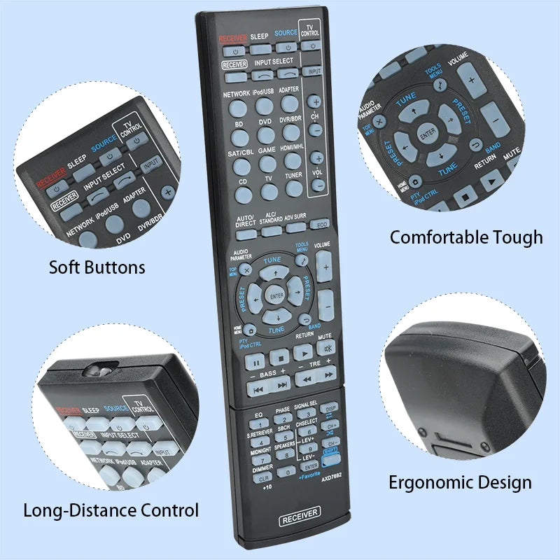 AXD7692 Remote Control For Pioneer AV Receiver VSX-43 VSX-528 VSX-823 VSX-828 VSX-5231 VSX-528-S VSX-828-S VSX-528-K VSX-823-K