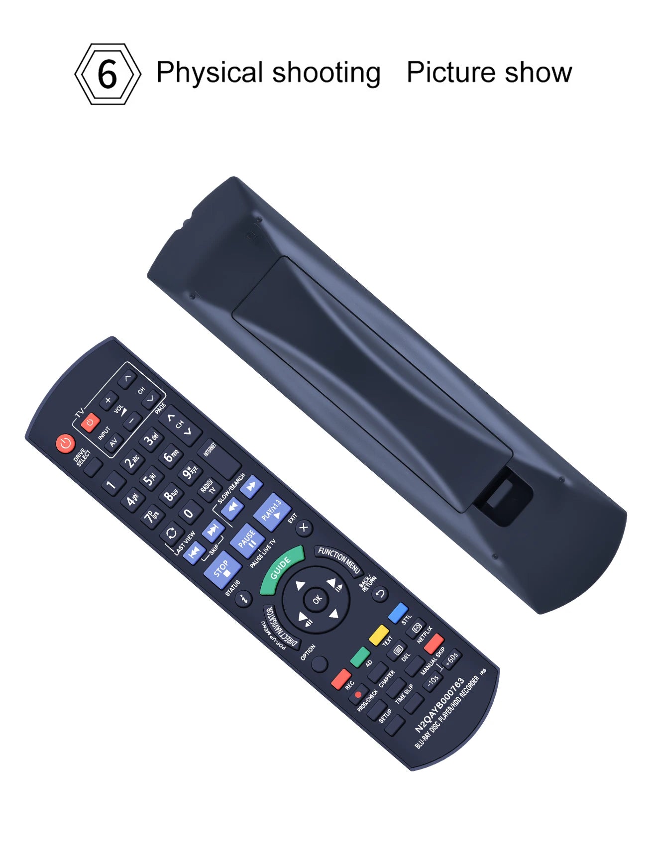 N2QAYB000763 Remote Control Replaced for Panasonic DMR-PWT420EB DMR-PWT530