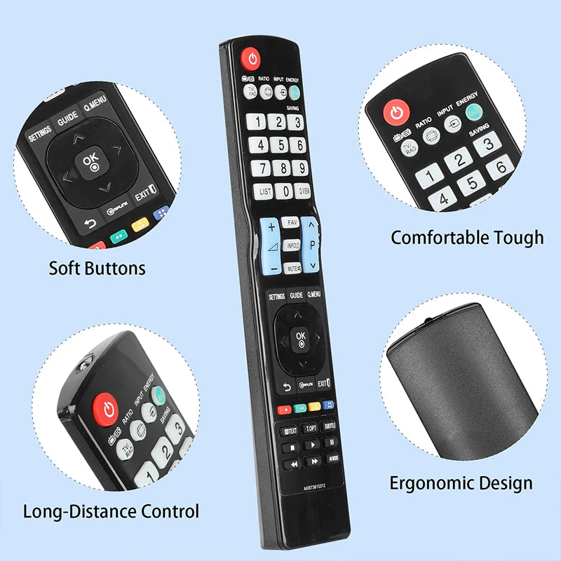 Replacement Remote Control for LG TVs - Compatible with Model AKB73615312 and TVs: 32LD350C, 32LS570S, 37LS570S, 42LS5600, 42LS5650, 42PA4500, 47LS4600, 50PA4500, 50PA4520, 55LS5650