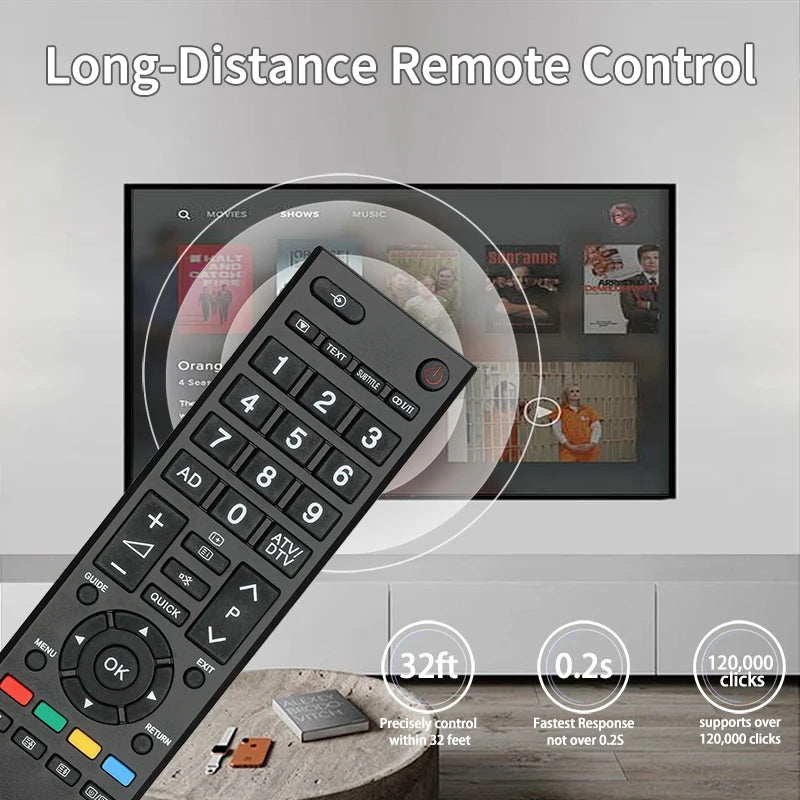 Toshiba TV Remote Control CT-90326 32SL738 32AV733 40LV675 40LV685 42LL333L 26L933G 26DL933G