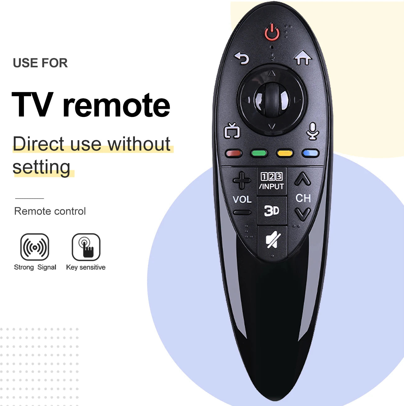 Replacement MAGIC Remote Control for LG Smart 3D TVs - Compatible with AN-MR500G, UB, UC, EC Series LCD TVs (Dynamic Function, No Voice)