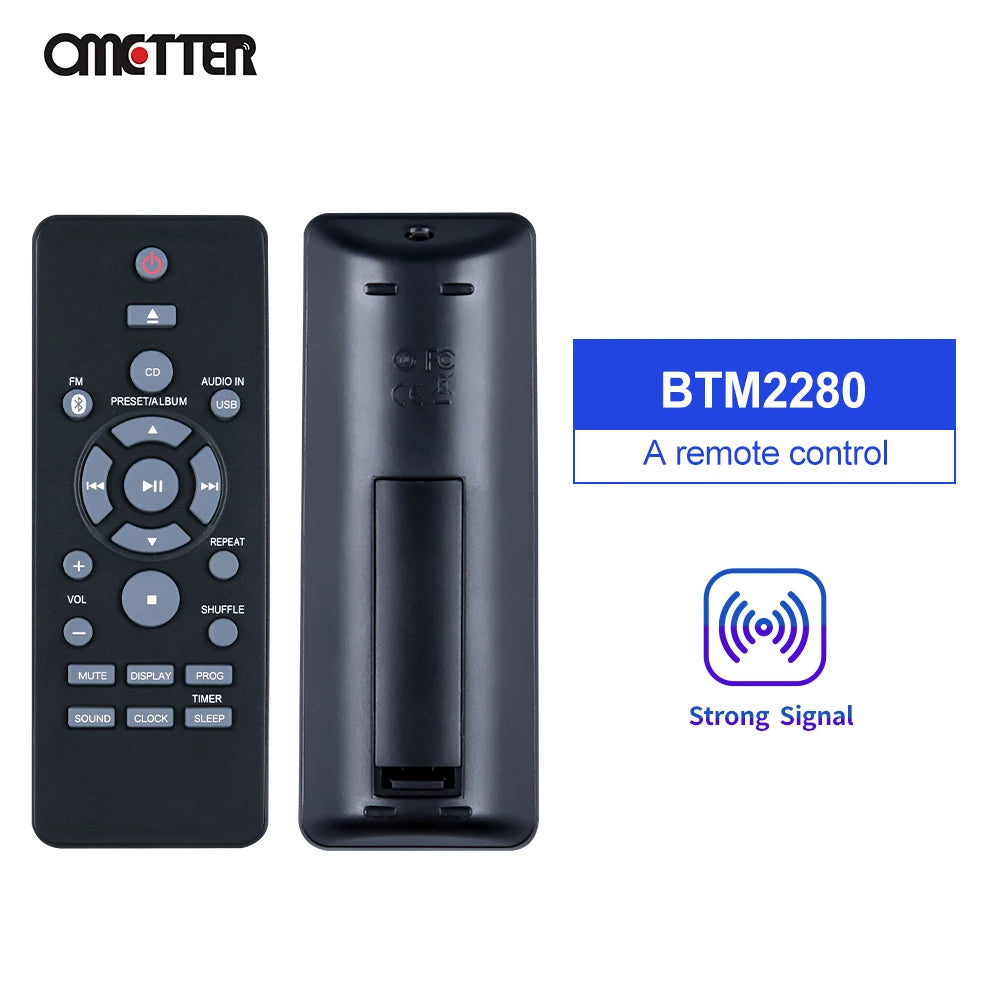 New Remote Control For Philips BTM2280 BTM2280/12 BTM2180/37 BTM2180 BTM2180/12 Micro Music Audio System