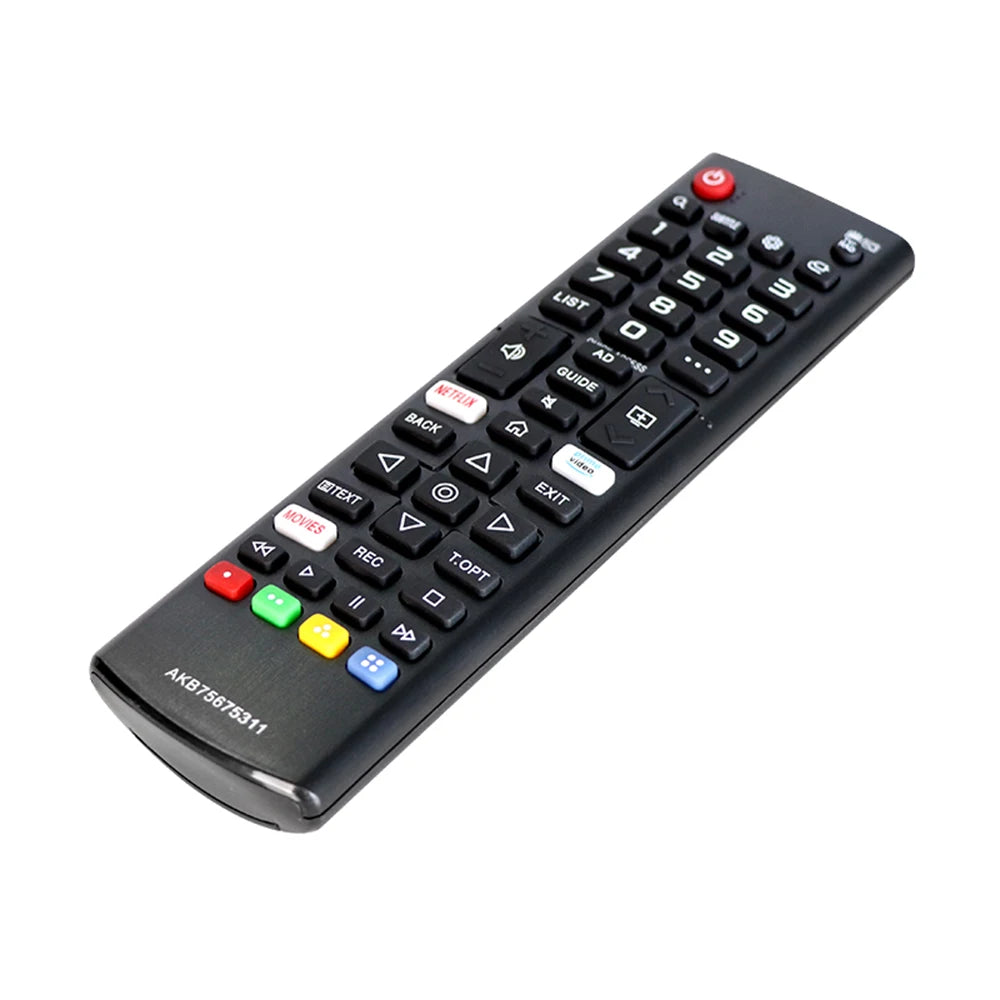 Replacement Remote Control for LG TVs - Compatible with Models: AKB75675301, AKB75675304, AKB75675311, AKB76037601 - Includes NETFLIX and Prime Video Buttons