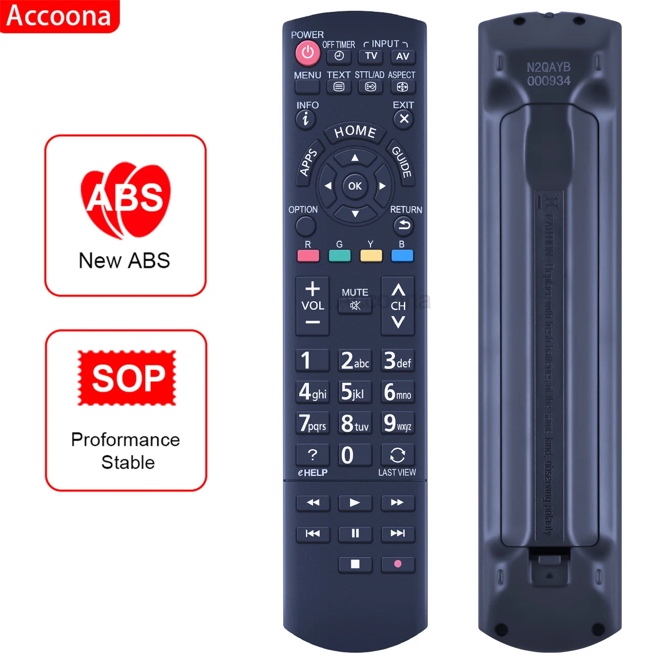 N2QAYB000934 Remote Control For PANASONIC LCD TV TH-32AS610A TH-42AS640A TH-50AS640A TH-60AS640A