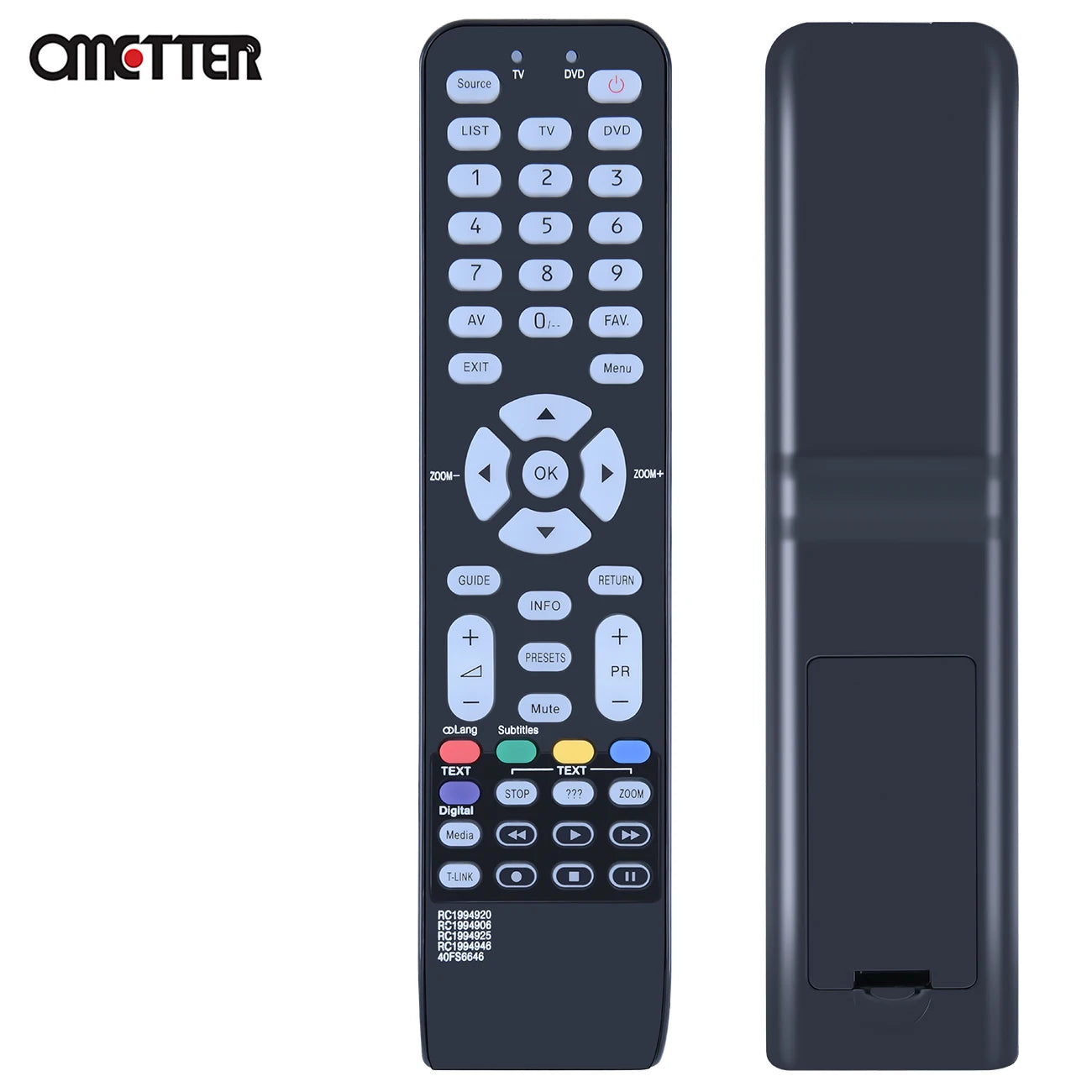 IR Remote Control for TCL TV RC1994920 RC1994906 RC1994925 RC1994946