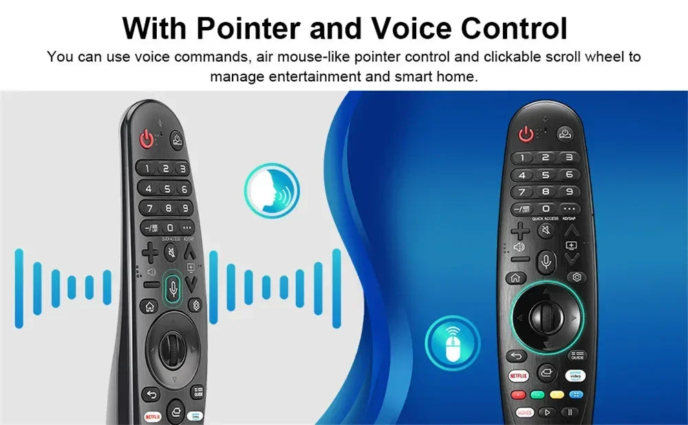 Replacement Magic Remote Control for LG Smart TVs (2017-2020 Models) - Compatible with UHD, OLED, QNED, NanoCell TVs - Includes Pointer and Voice Function