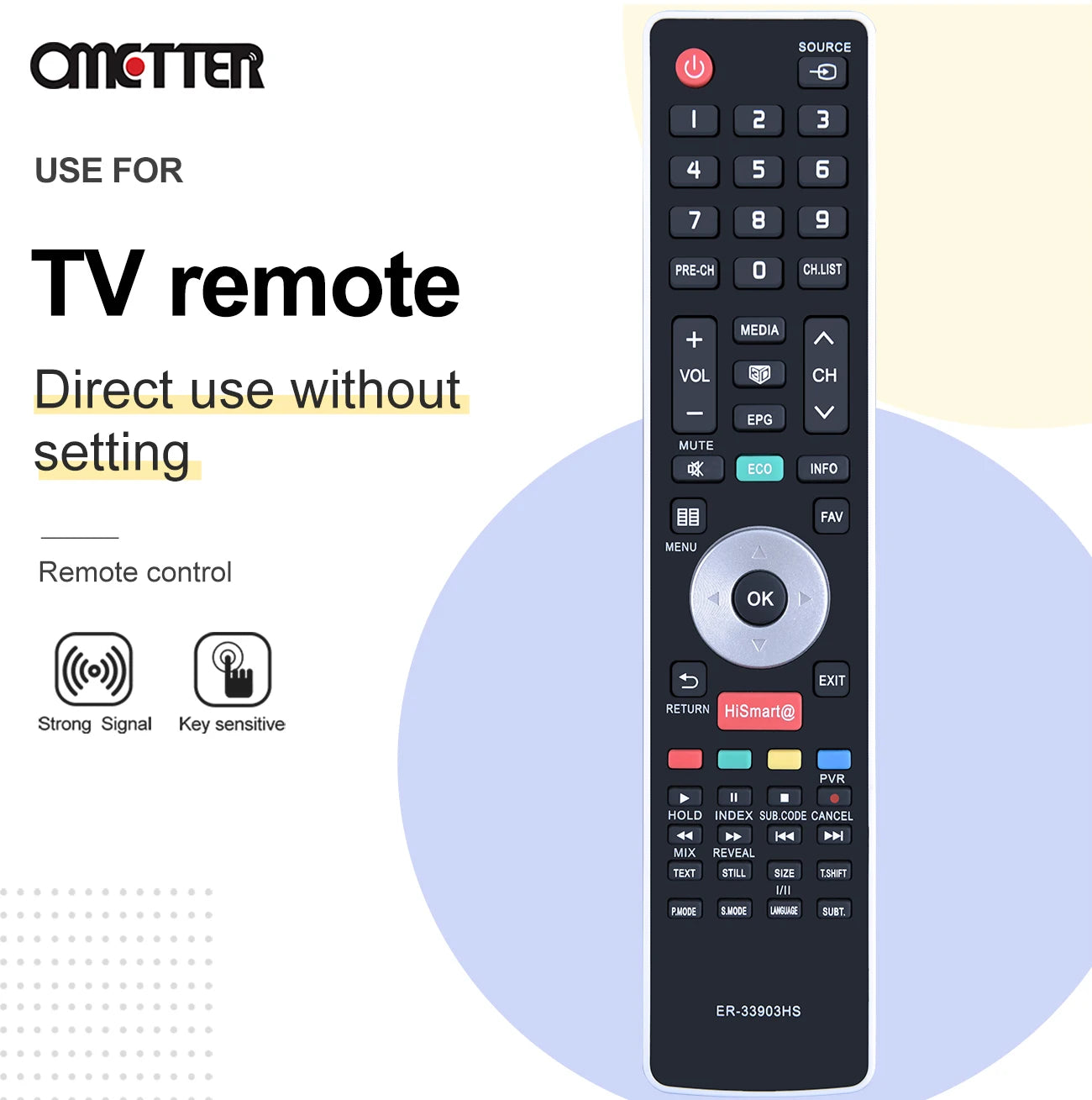 Remote Control ER-33903 ER-33903HS for Hisense LCD Smart TV 55K600XWSEU3D LTDN55K600XWSEU3D LHD32K360WSEU LTDN39K360WSGEU LTD