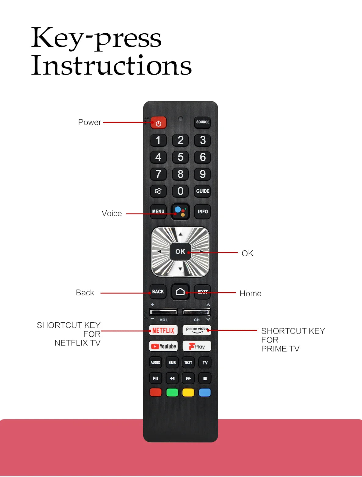 Voice Remote Control Replacement For Sharp SH-V12 SHWRMC0139N 65EQ4EA 75EQ4EA  65EQ7EA 75EQ7EA Smart LED Ultra HD TVS