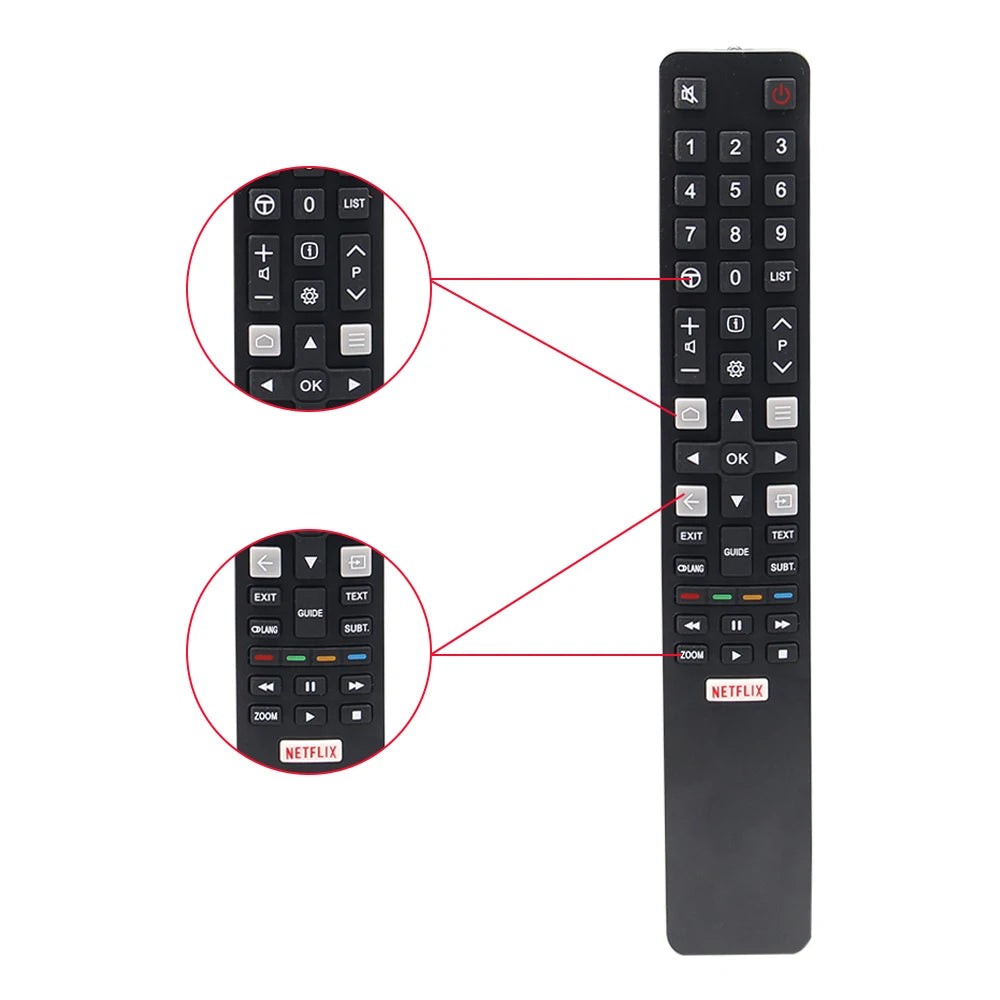 Remote Control For TCL TV RC802N YAI3 YUI2 YU14 YUI1 YU11 65C2US 75C2US 43P20US U65S9906 U43P6006