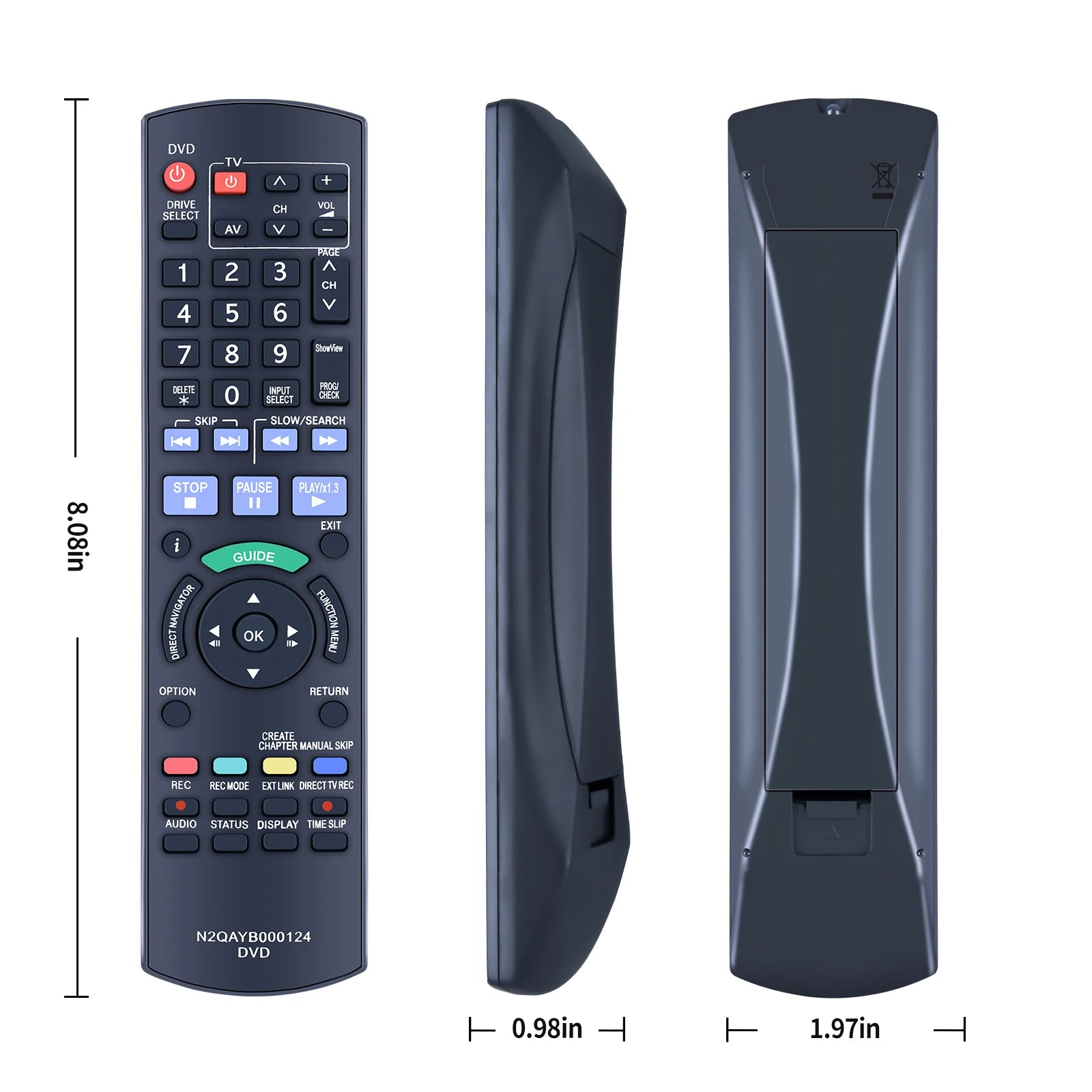 Remote Control N2QAYB000124 For Panasonic DVD N2QAYB000125