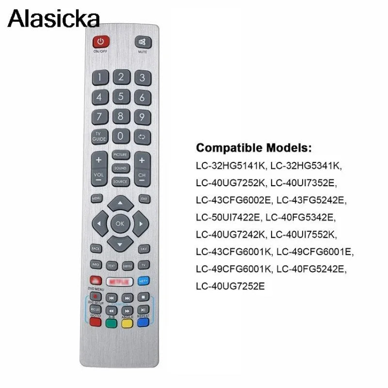 TV Remote Control for Sharp Aquos Replacement Remote Controller Portable Compatible with LC-32HG5141K LC-40UG7252E