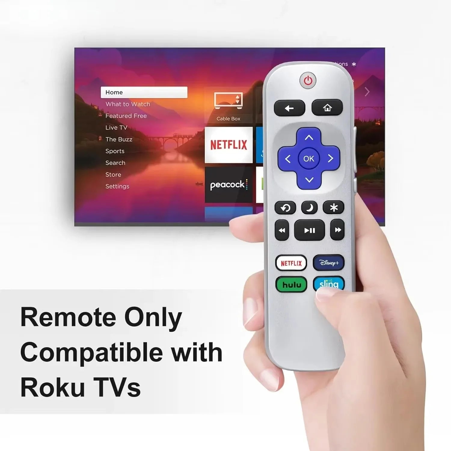 YP Infrared Remote Control for Roku TV Compatible with TCL/Onn/Hisense/Philips/Westinghouse/Sharp/Insignia/Element/JVC Smart TVs