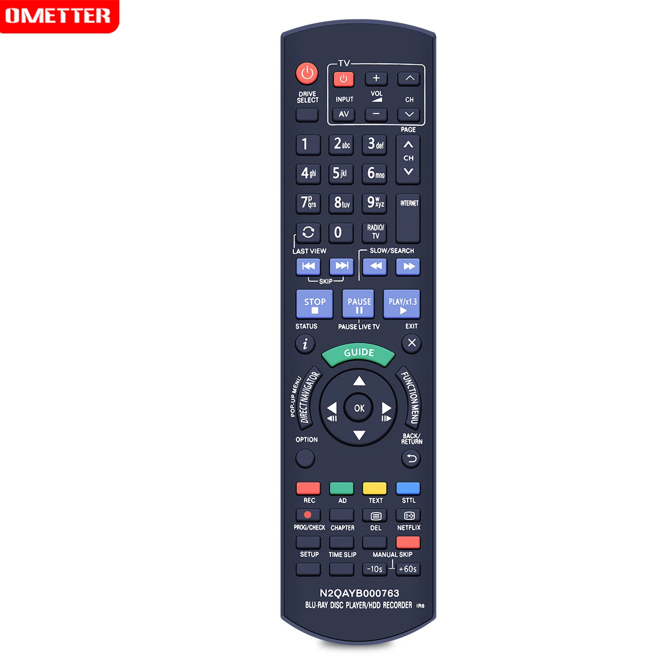 N2QAYB000763 Remote Control Replaced for Panasonic DMR-PWT420EB DMR-PWT530