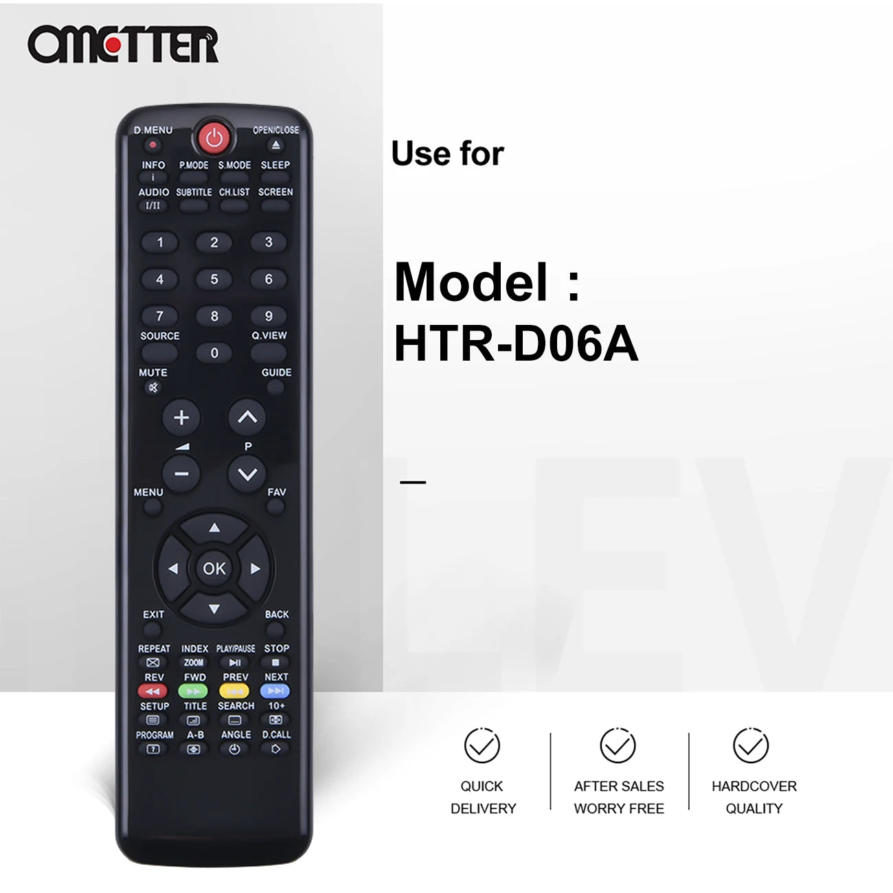 HTR-D06A for Haier TV Remote Control LE22G610CF LE24G610CF LE29C810CF LET32C800HF LET39C800 LET50C800HF