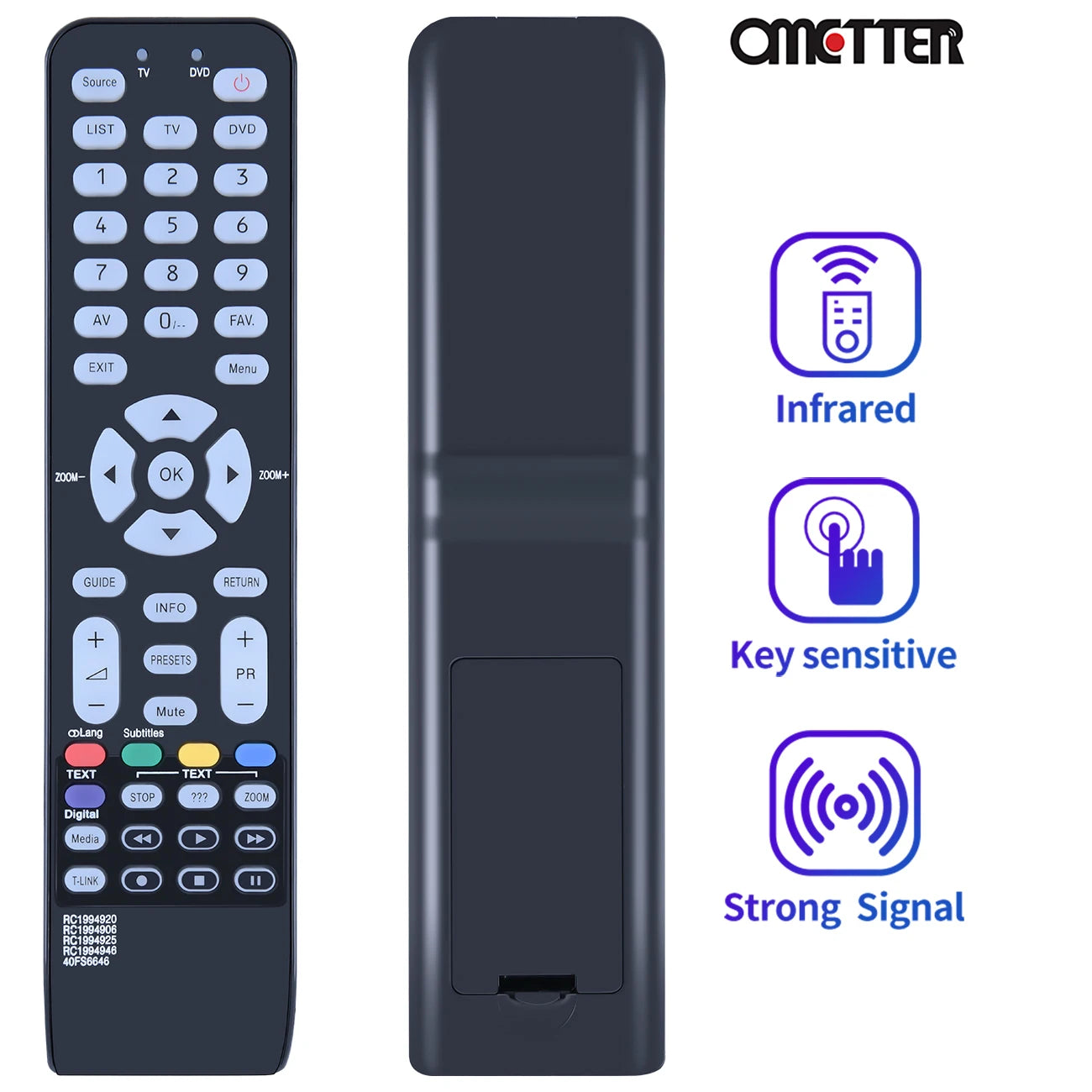 IR Remote Control for TCL TV RC1994920 RC1994906 RC1994925 RC1994946