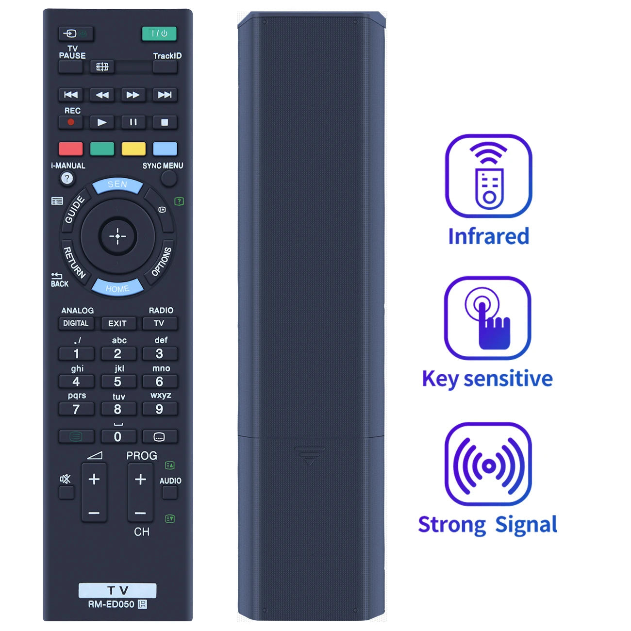 RM-ED050 Replacement Remote Control for Sony TV KDL-46EX650, KDL-40EX650, KDL-32EX650, KDL-46EX655, KDL-40EX655, KDL-32EX655, KDL-26EX550