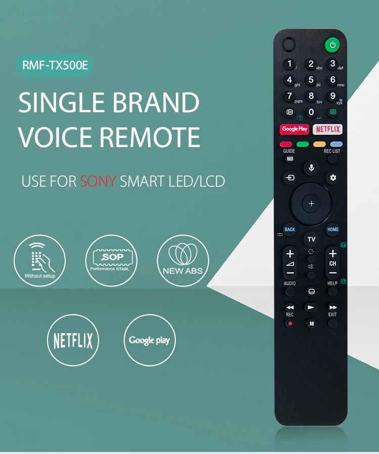 RMF-TX500E RMF-TX500P Voice Remote Control For Sony Bravia TV XG95/AG9 Series X85G Series Smart TV With Netflix Google play