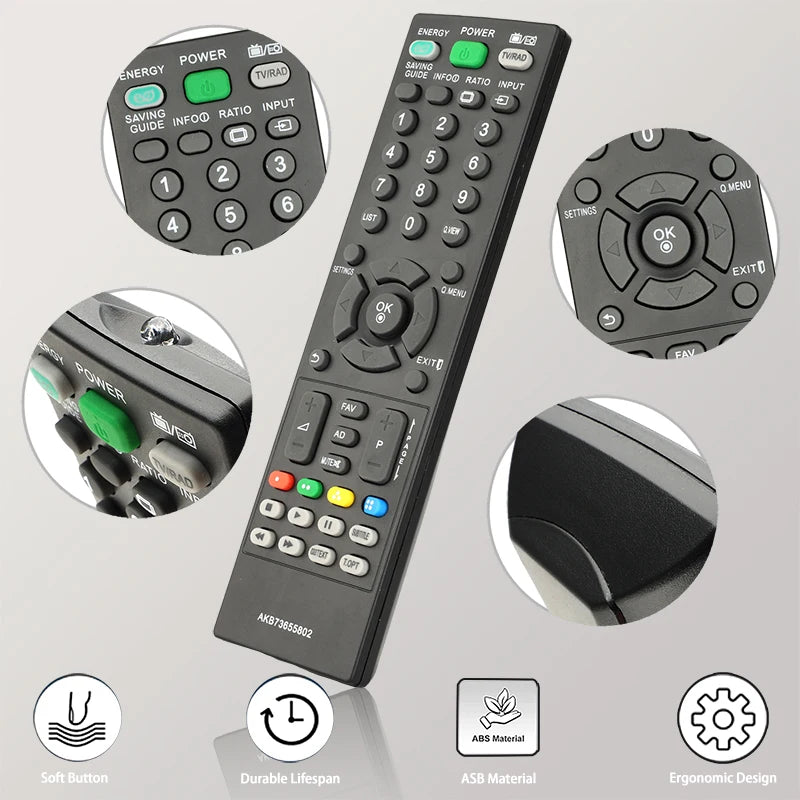 Replacement Remote Control for LG TVs - Compatible with Models AKB73655802, AKB73655861, and TVs: 32CS460, 32LS3400, 32LS345T, 32LS3500, 32LS5600, 42LS3450