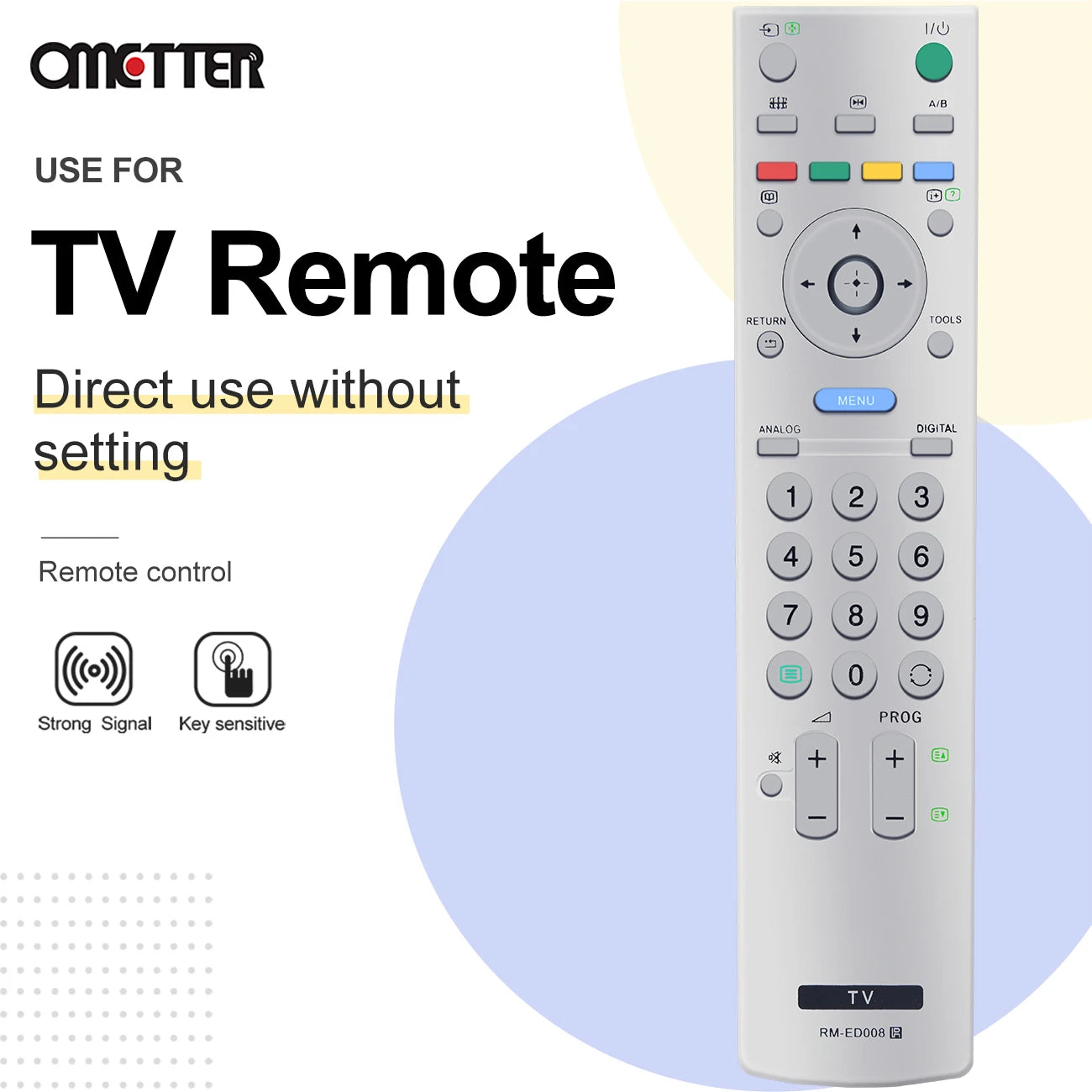 RM-ED008  For Sony LCD TV Remote Control KDL-32S2510 46S2530 40V2500 32S253