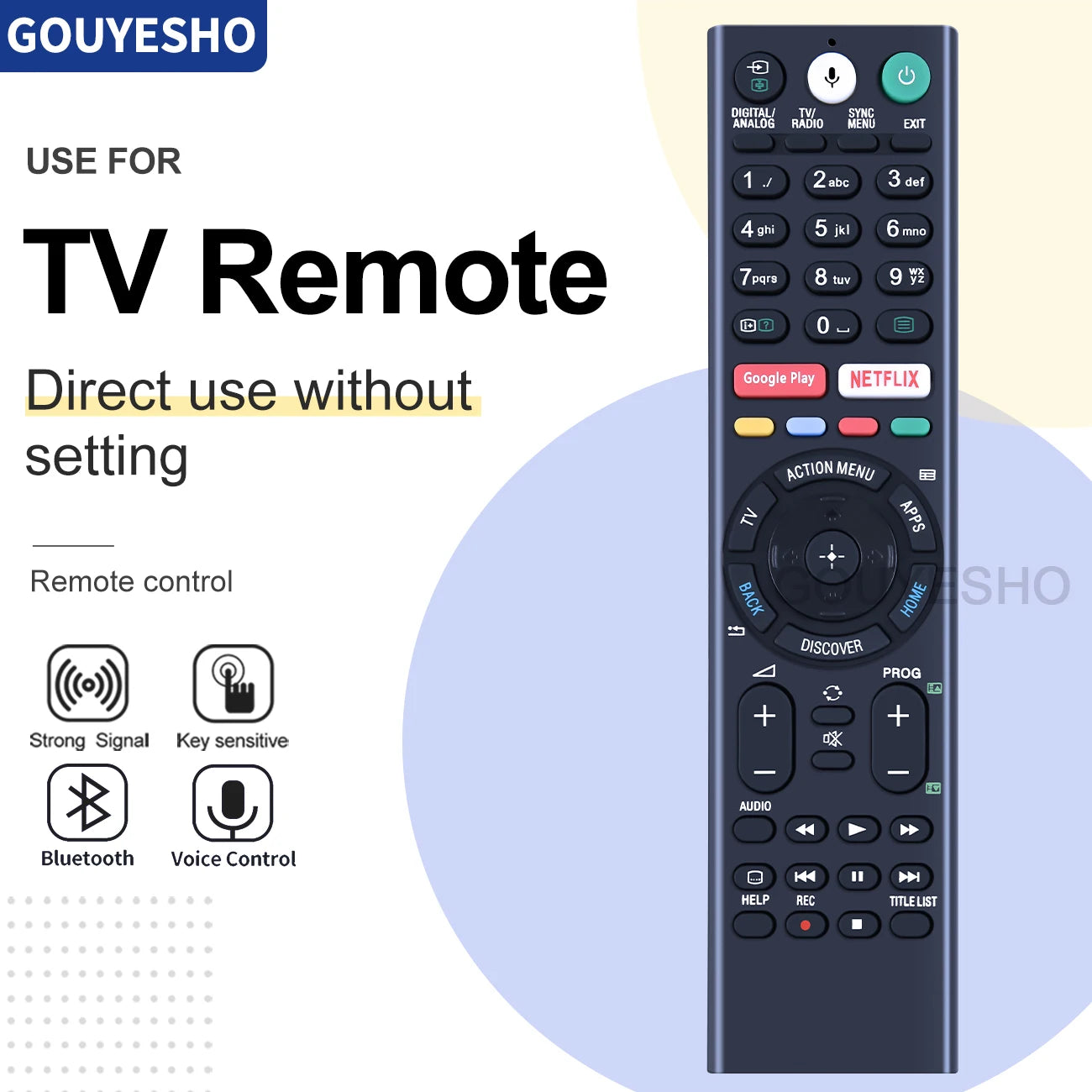 Sony Ultra HD Smart LED TV Remote Control with Voice RMF-TX300E RMF-TX200P TX200E TX200A RMF-TX310U TX300P TX310P TX300U TX310E