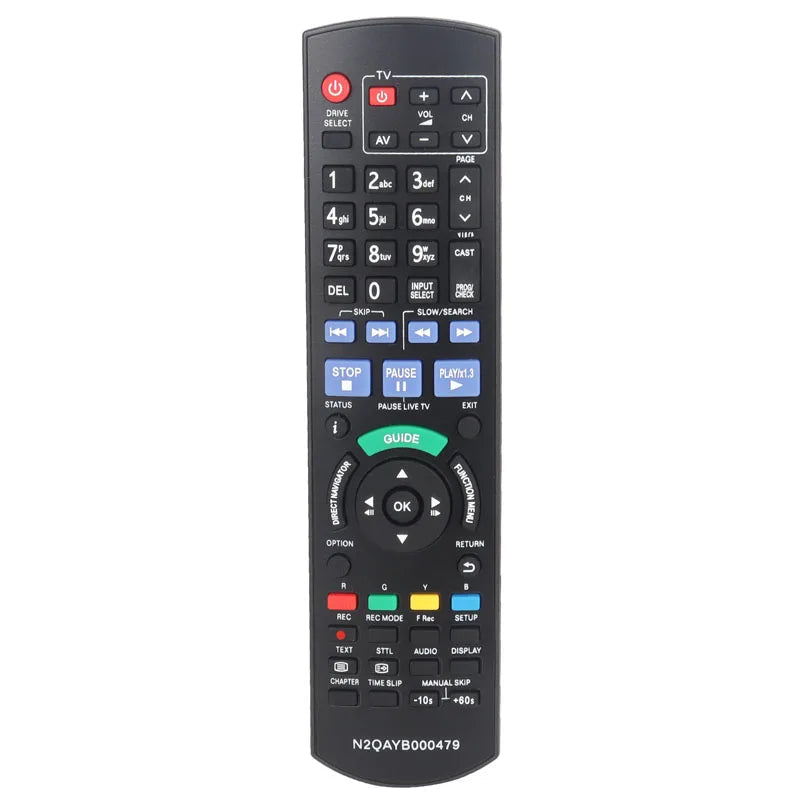 N2QAYB000479 New Remote Control Compatible with Panasonic DVD Recorder DMR-XW380 DMR-XW385 DMR-XW390 DMR-XW480 DMR-XW380GL