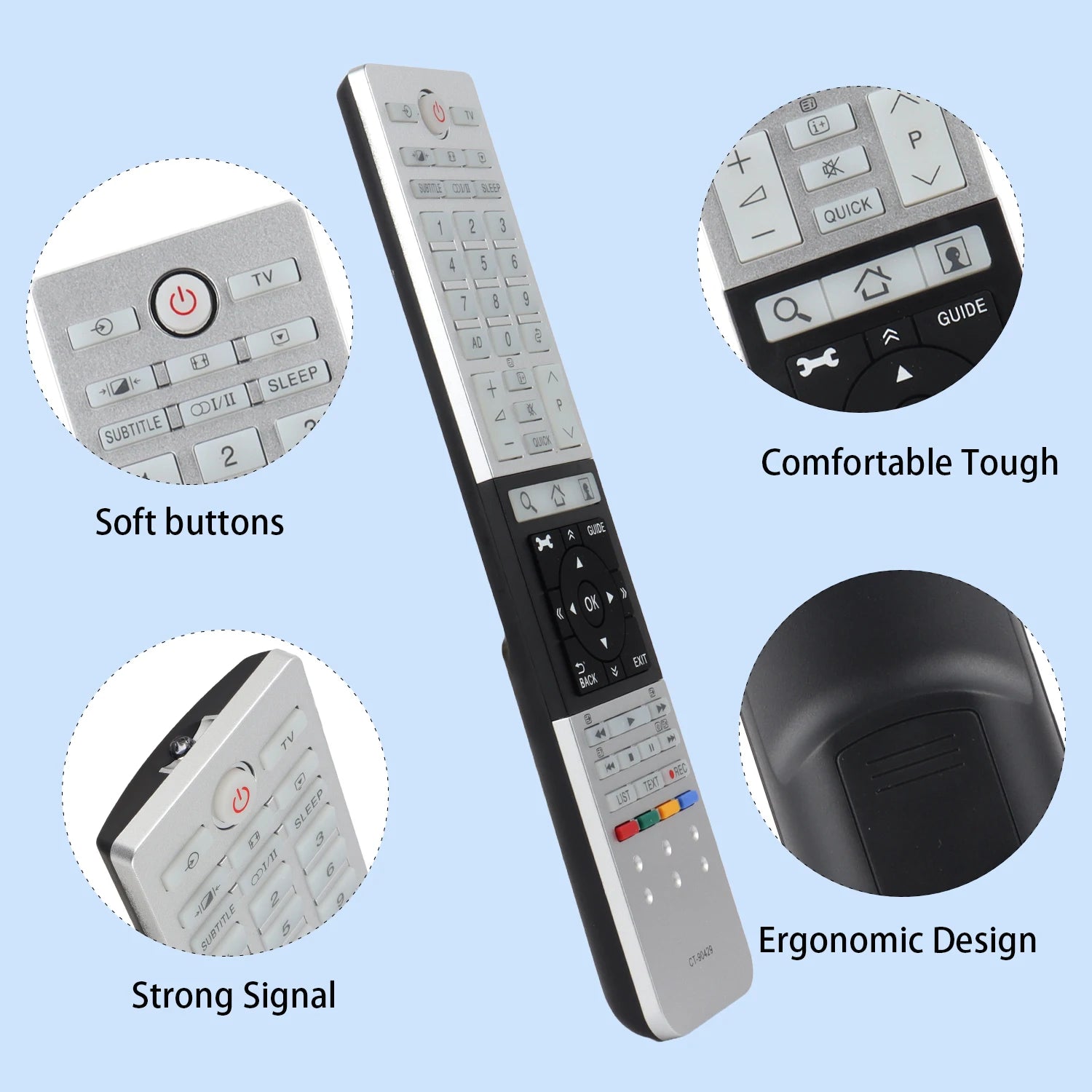 Toshiba Remote Control    4K Ultra HD TV  CT90429 CT90430 CT90427 CT90428