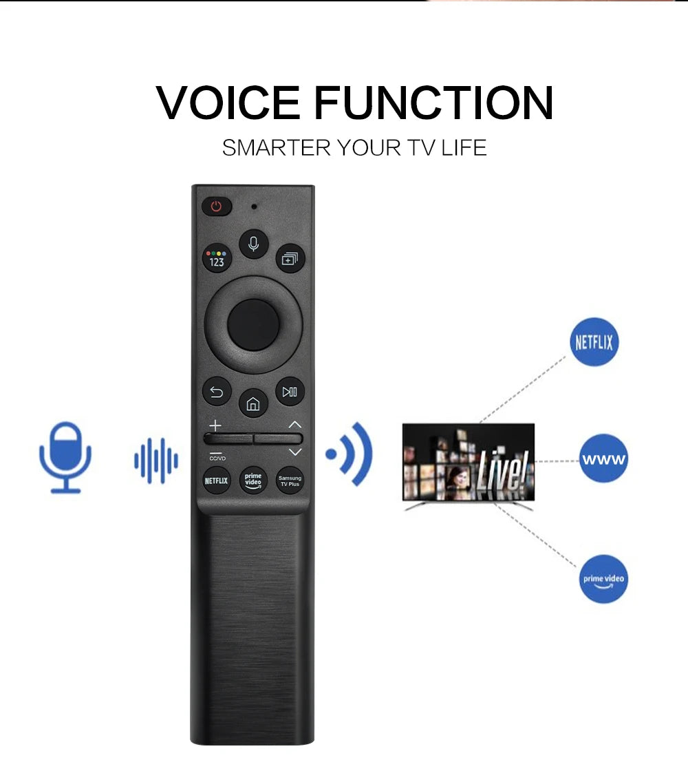 BN59-01357A Solar Voice Remote Control Replacement for Samsung Smart Frame QLED 4K 8K Smart TV Compatible with QN55Q70AAFXZA