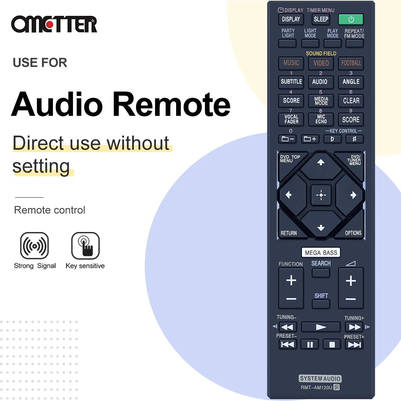 NEW RMT-AM120U Remote Control for Sony System Audio Replacement for HCDGT3D HCDSHAKEX1 HCDSHAKEX3 HCDSHAKEX7 MHCGT3D