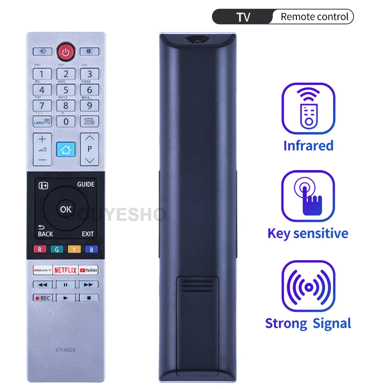 CT-8528 for Toshiba TV Remote Control 65U6863DG 32L3866DG 24W3863DA 43V5863DB 49V5863DB 55V5863DB 58L7350U 65L9300 84L9300