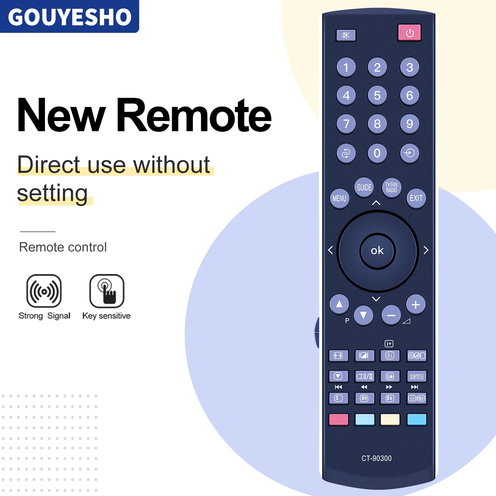 CT-90300 Remote Control Compatible with Toshiba TV 42A3030D 42WLG66 42WLG66P 42A3030DG 32AV565DBD 37WLT68G 32AV555D 37WLT68P acc