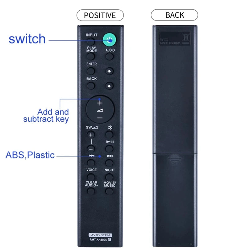 RMT-AH300U Soundbar Remote Control For Sony Sound Bar HT-CT291 SA-CT290 SA-CT291 HT-CT290 HTCT290